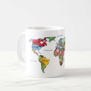 世界地図 コーヒーマグカップ