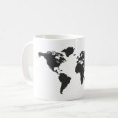 世界地図 コーヒーマグカップ (正面左)