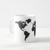 世界地図 コーヒーマグカップ (正面左)