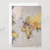 世界地図 サンキューカード (正面/裏面)