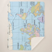 世界地図 シェルパブランケット (正面)