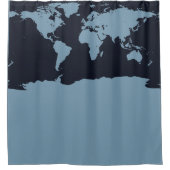 世界地図 シャワーカーテン (正面)