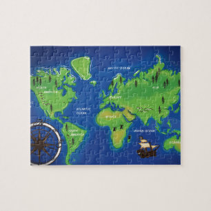 世界地図 ジグソーパズル