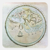 世界地図 スクエアシール (正面)