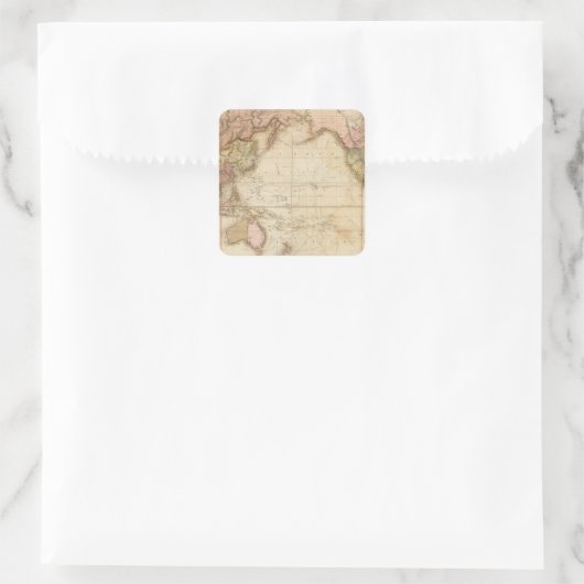 世界地図 スクエアシール (バッグ)