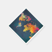 世界地図 スタンダードカクテルナプキン (角)