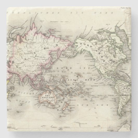 世界地図 ストーンコースター (正面)