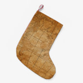世界地図 スモールクリスマスストッキング (正面 (吊り時))