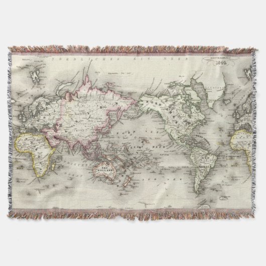 世界地図 スローブランケット (正面)