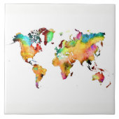 世界地図 タイル (正面)