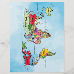 世界地図 チラシ