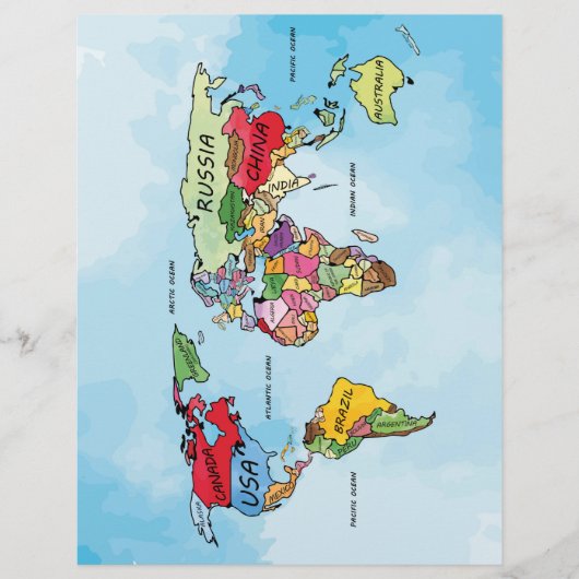 世界地図 チラシ (正面)