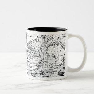 世界地図 ツートーンマグカップ