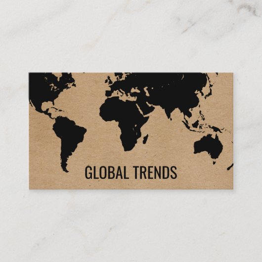 世界地図 | ナチュラル2 名刺 (正面)