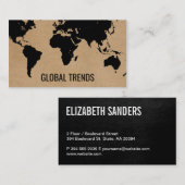 世界地図 | ナチュラル 名刺 (正面/裏面)