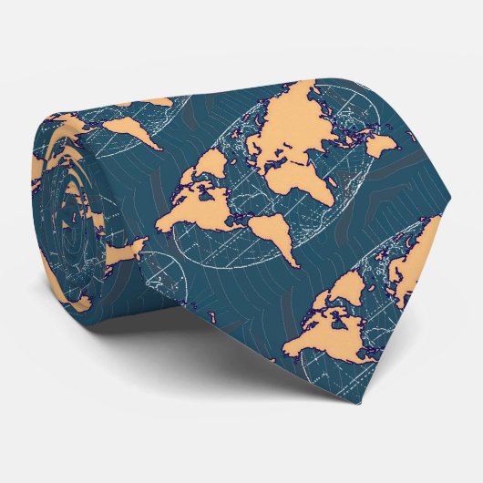 世界地図 ネクタイ (ロール)
