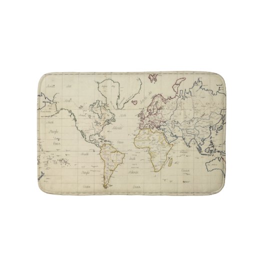 世界地図 バスマット (正面)