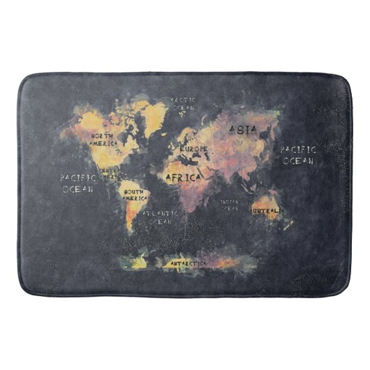世界地図 バスマット (正面)