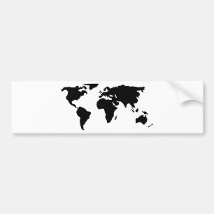 世界地図 バンパーステッカー