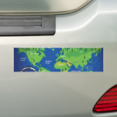 世界地図 バンパーステッカー (車上)