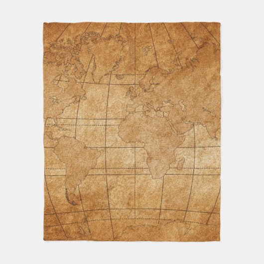 世界地図 フリースブランケット (正面)