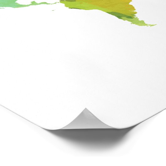 世界地図 ポスター (角)