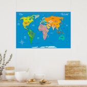 世界地図 ポスター (キッチン)