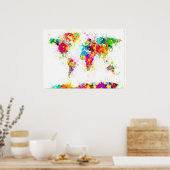 世界地図 ポスター (キッチン)