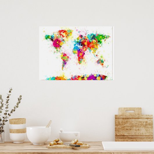 世界地図 ポスター (キッチン)