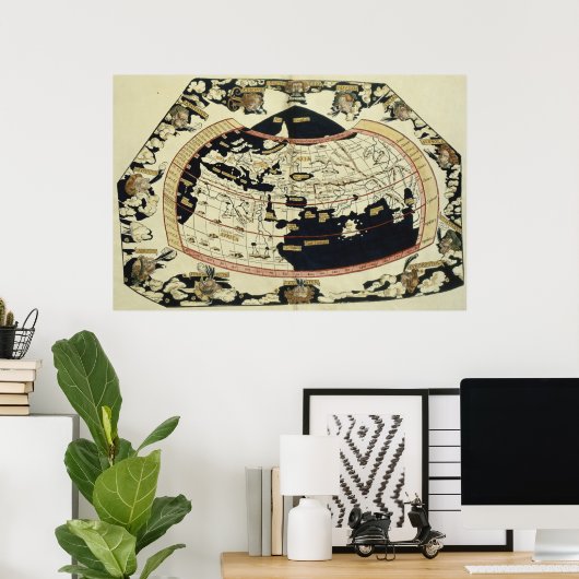 世界地図 ポスター (ホームオフィス)