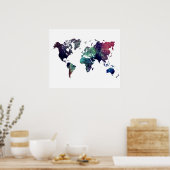 世界地図 ポスター (キッチン)