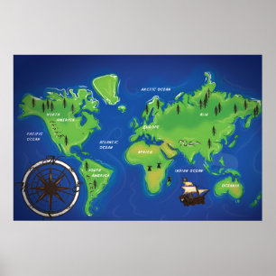 世界地図 ポスター