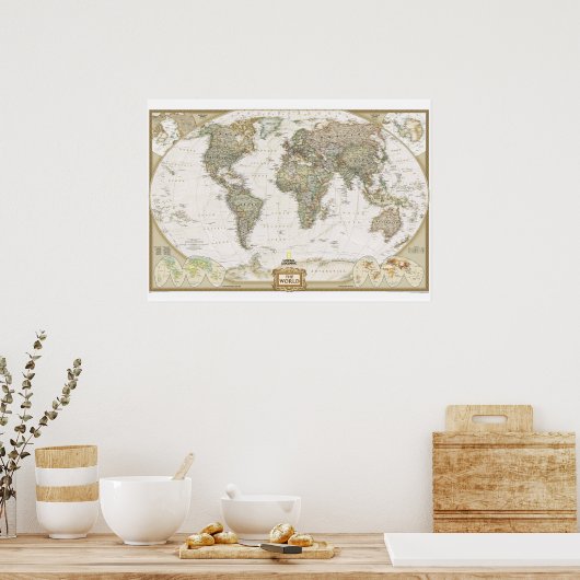 世界地図 ポスター (キッチン)