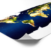 世界地図 ポスター (角)