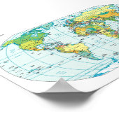 世界地図 ポスター (角)
