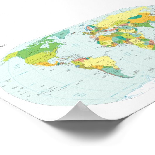 世界地図 ポスター (角)