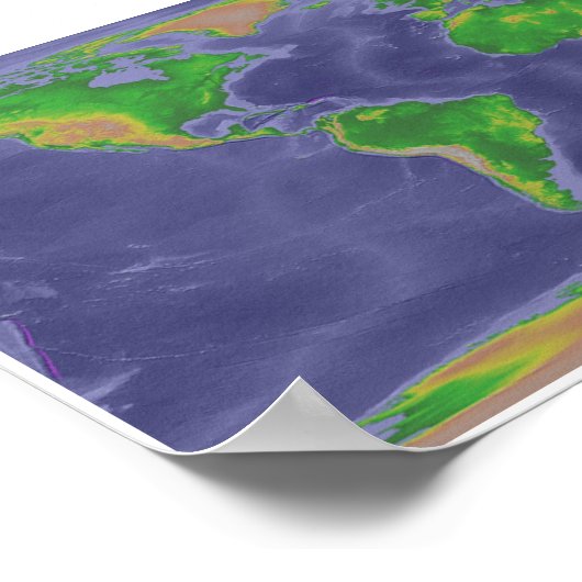 世界地図 ポスター (角)