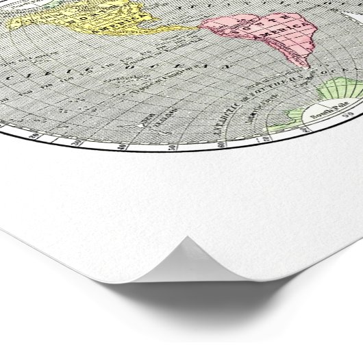 世界地図 ポスター (角)