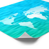 世界地図 ポスター (角)