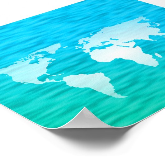 世界地図 ポスター (角)