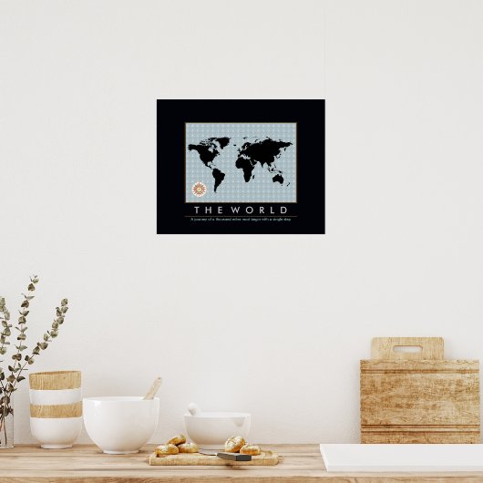世界地図 ポスター (キッチン)