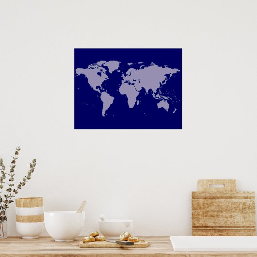 世界地図 ポスター (キッチン)