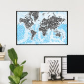 世界地図 ポスター (ホームオフィス)