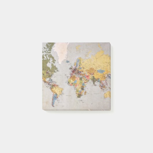 世界地図 ポストイット (正面)
