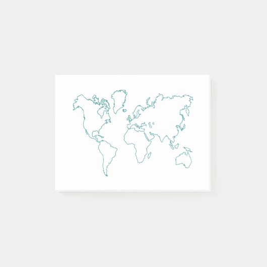 世界地図 ポストイット (正面)