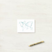 世界地図 ポストイット (デスク上)