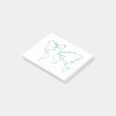 世界地図 ポストイット (アングル)