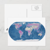 世界地図 ポストカード (正面/裏面)
