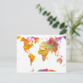 世界地図 ポストカード (スタンド正面)
