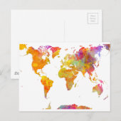 世界地図 ポストカード (正面/裏面)